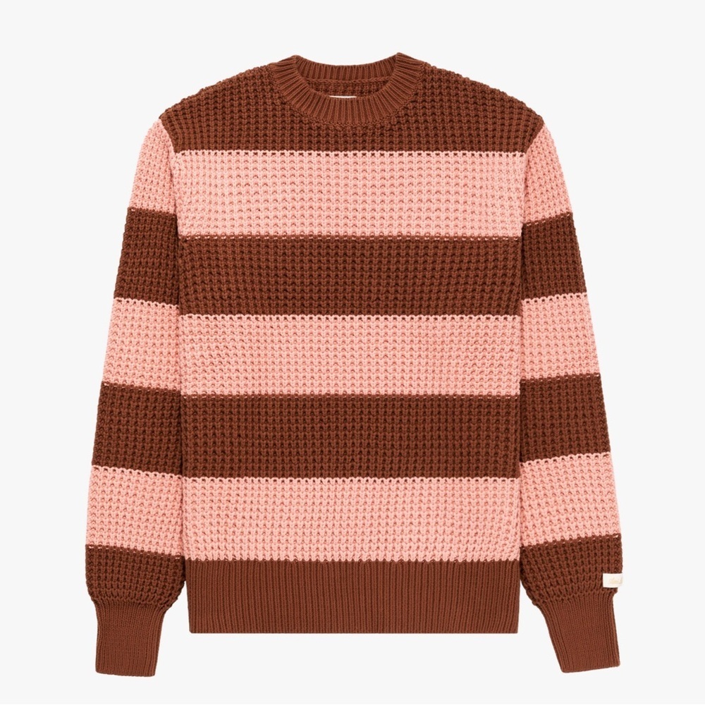 AIME LEONE DORE Chunky Striped Knit Crewneck Sweater